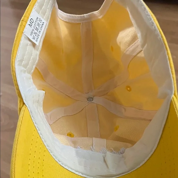 🍓SHEIN Yellow Embroidered Script Baseball Cap - Picture 3 of 3